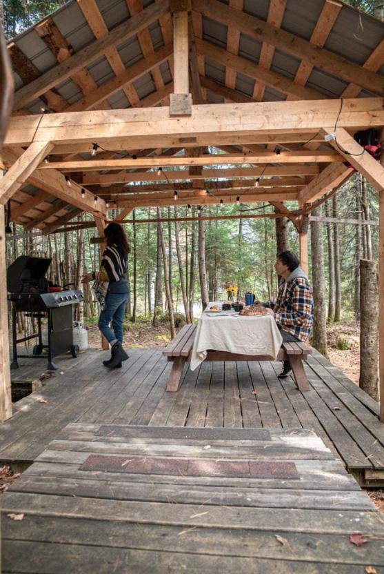 Aux Tipis De La Riviere Sauvage Villa Saint Romain Bagian luar foto